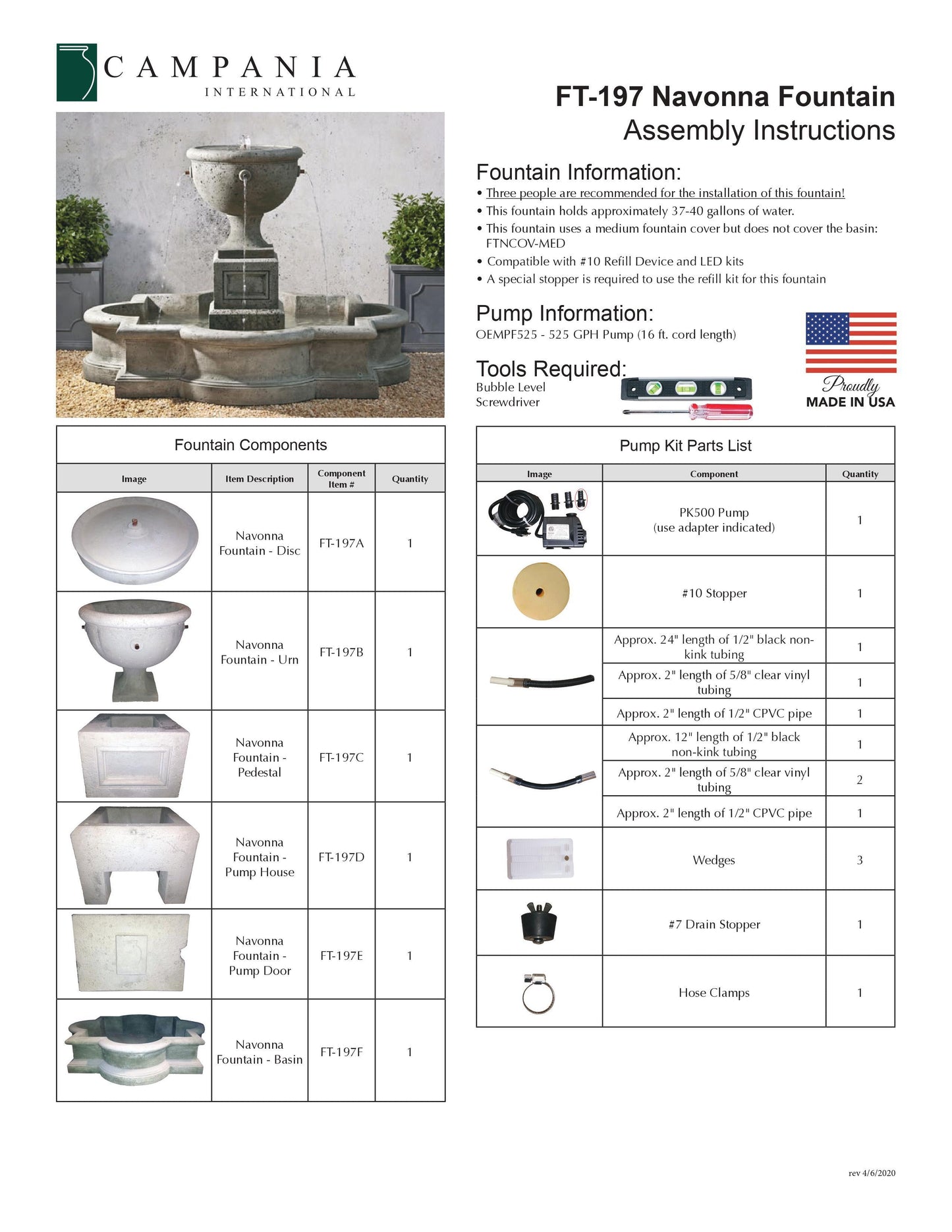 Navonna Outdoor Water Fountain