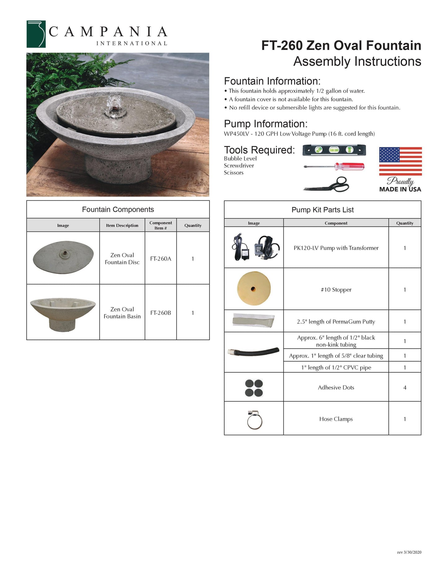 Zen Oval Garden Water Fountain