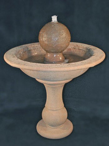 Tall Garden Sphere Cast Stone Fountain