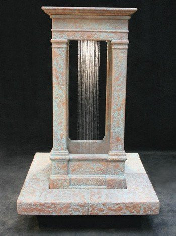 Old World Center Rain Outdoor Water Fountain, Short