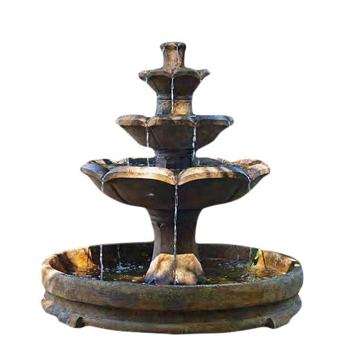 garden fountain stone cascade