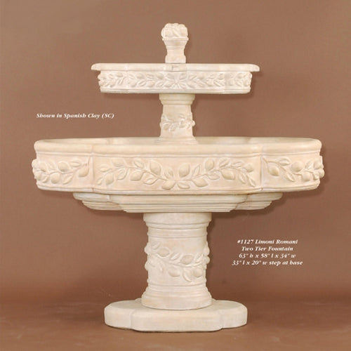 Limoni Romani Two Tier Outdoor Water Fountain