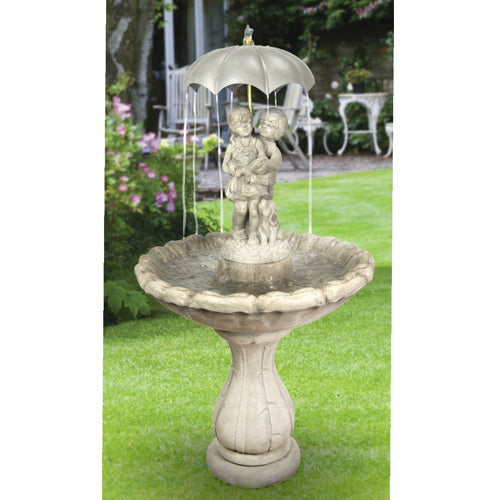 garden fountain stone cascade