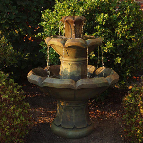 garden fountain stone cascade