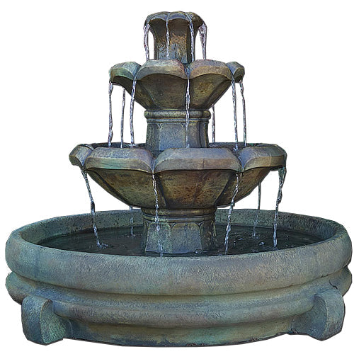 garden fountain stone cascade