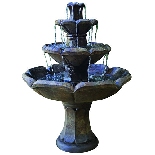 garden fountain stone cascade