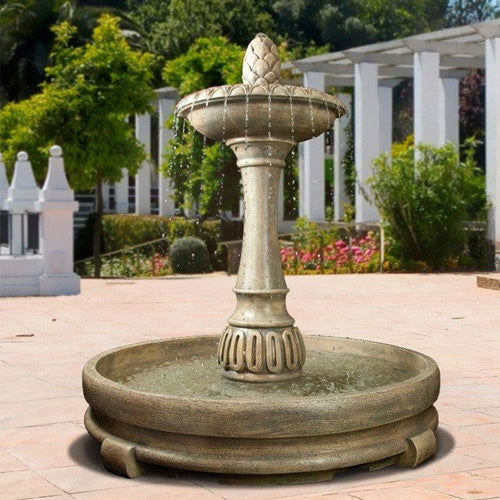 garden fountain stone cascade