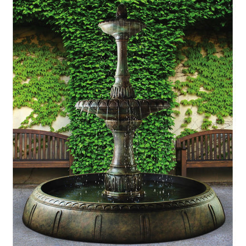 garden fountain stone cascade