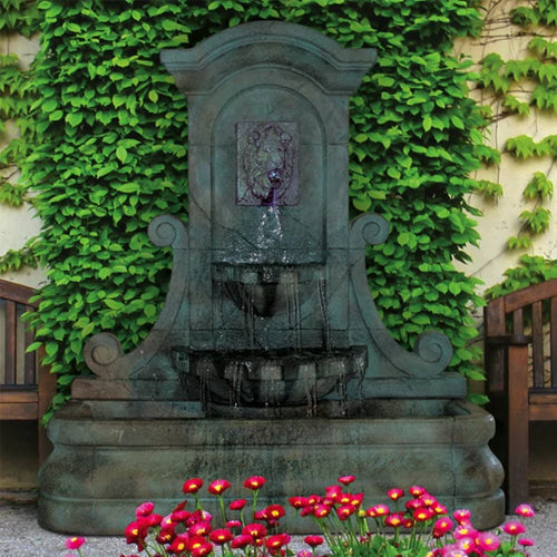 garden fountain stone cascade