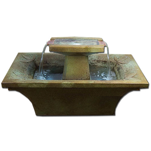 garden fountain stone cascade