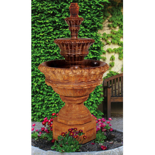 garden fountain stone cascade