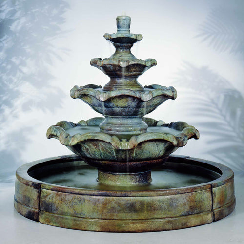 garden fountain stone cascade