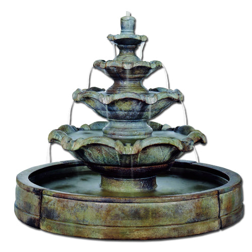 garden fountain stone cascade