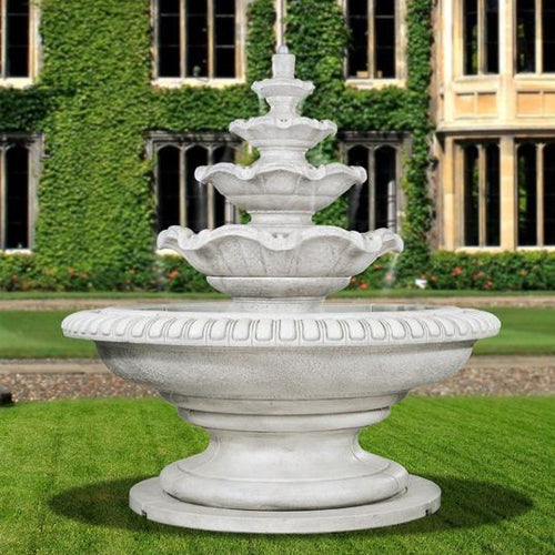 garden fountain stone cascade