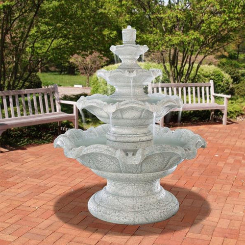 garden fountain stone cascade