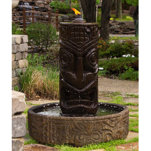 garden fountain stone cascade