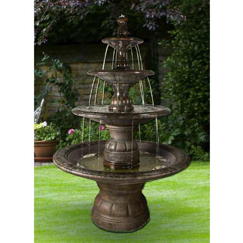 garden fountain stone cascade