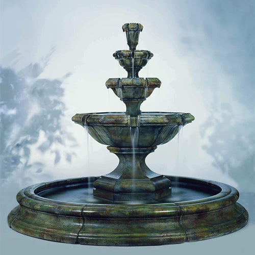 garden fountain stone cascade