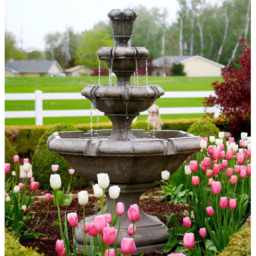 garden fountain stone cascade