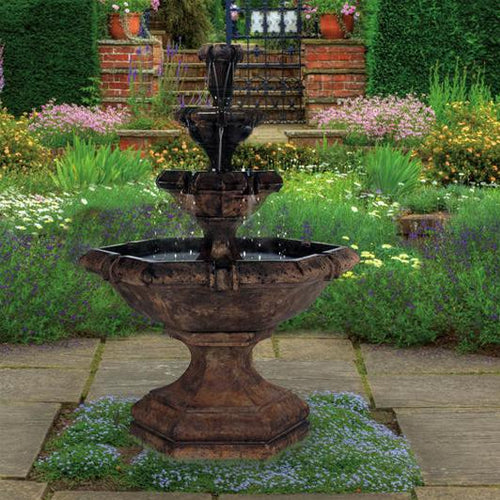 garden fountain stone cascade