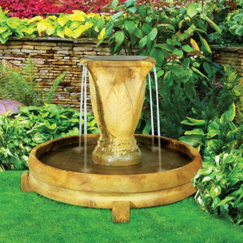 garden fountain stone cascade