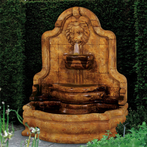 garden fountain Lion Face Terrazzo