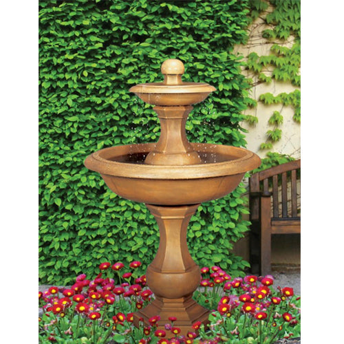 garden fountain stone cascade