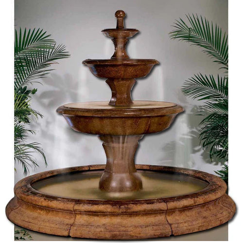 garden fountain stone cascade