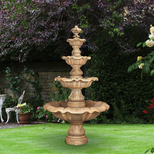 garden fountain stone cascade