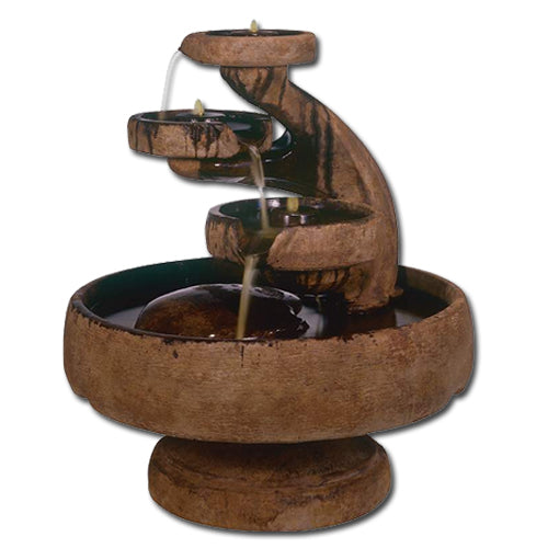 garden fountain stone cascade