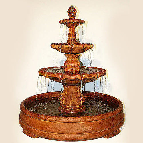 garden fountain stone cascade