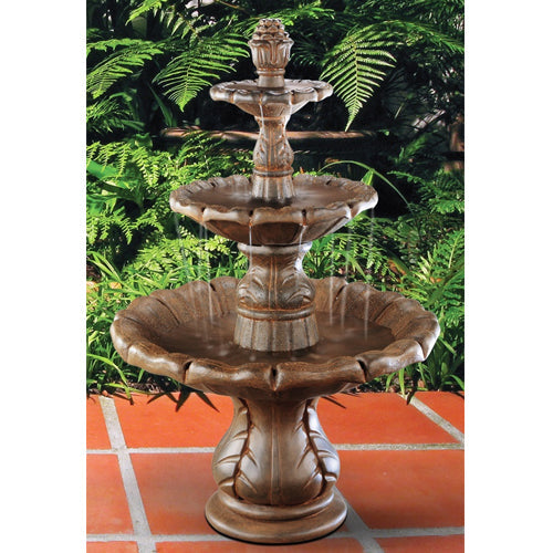 garden fountain stone cascade