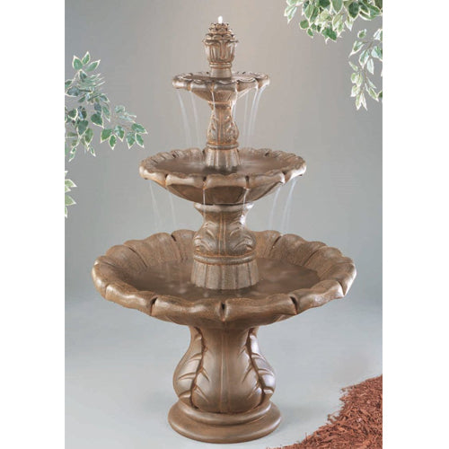 garden fountain stone cascade