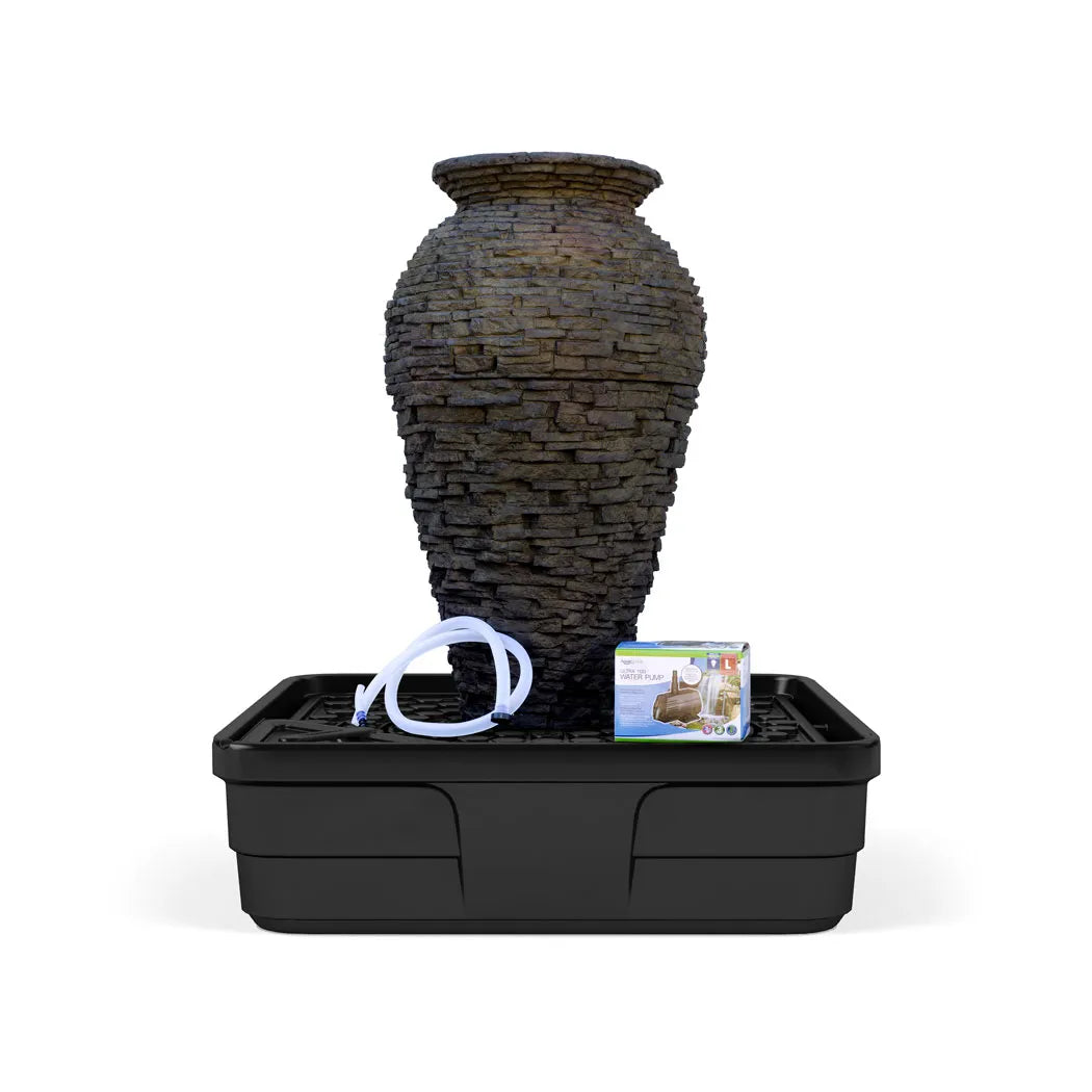 Stacked Slate Urn Fountain Kit 45″ H (114 cm)