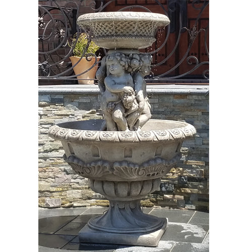 garden fountain stone cascade