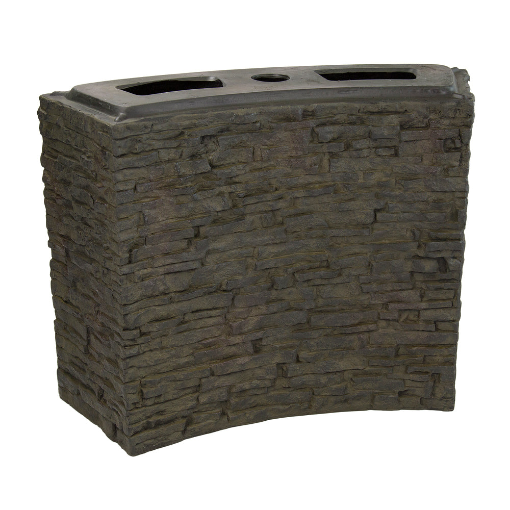 Stacked Slate Wall Base Curved 26″ H (66 cm)