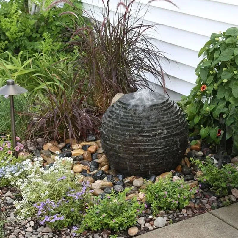 Stacked Slate Sphere Fountain Kit 18″ Dia (46 cm)