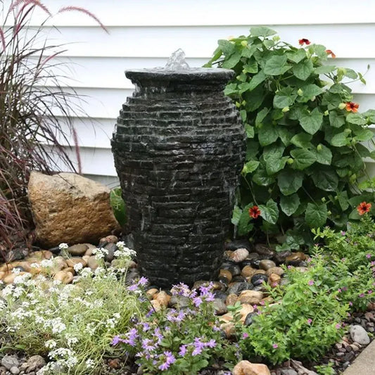 Stacked Slate Urn Fountain Kit 24″ H (61 cm)