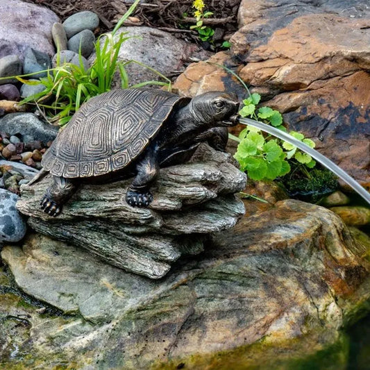 Turtle on Log Spitter