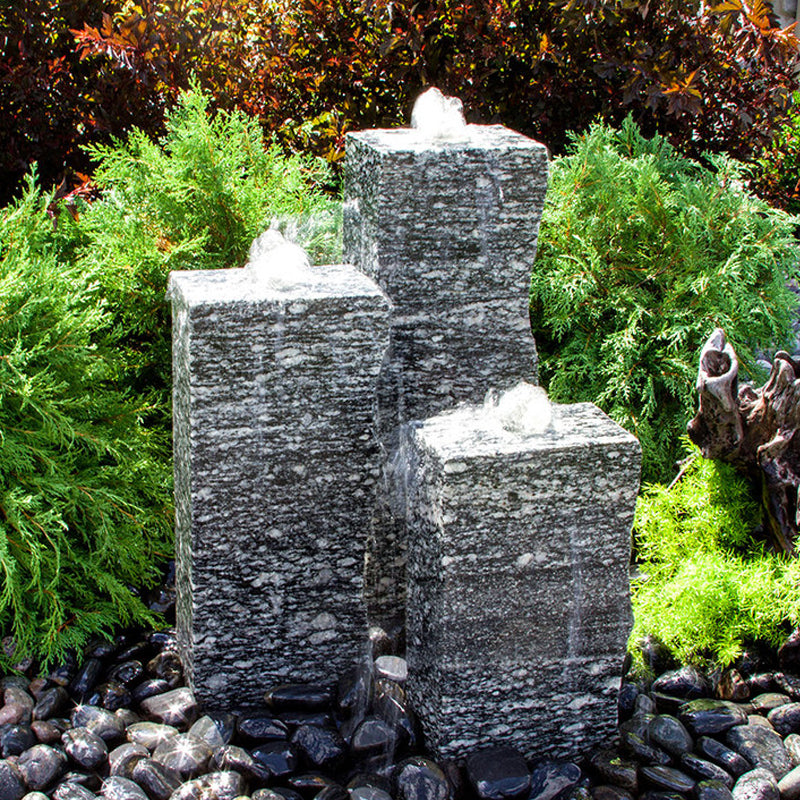 granite fountain speckled stone