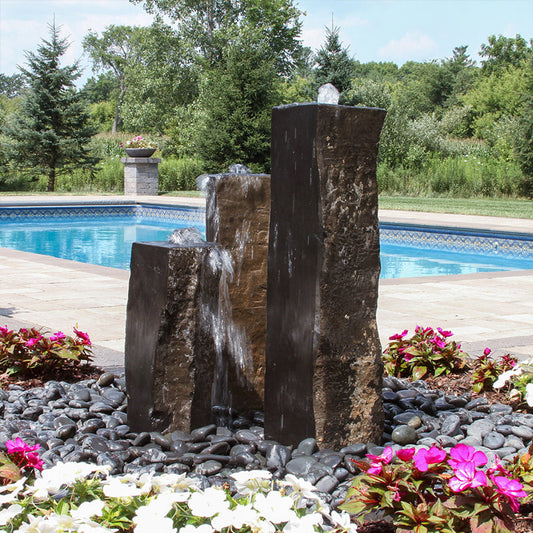 basalt fountain polished stone