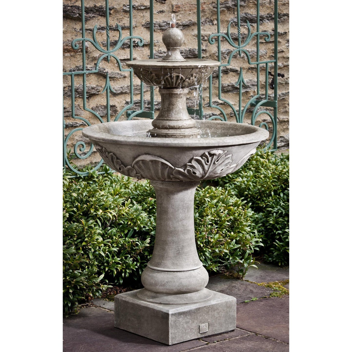 Acanthus Two Tiered Small Water Fountain