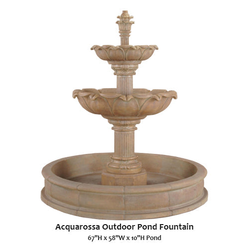 Acquarossa Outdoor Pond Fountain