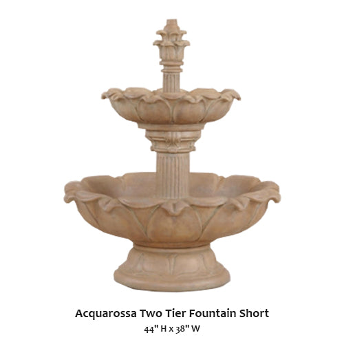 Acquarossa Two Tier Fountain Short