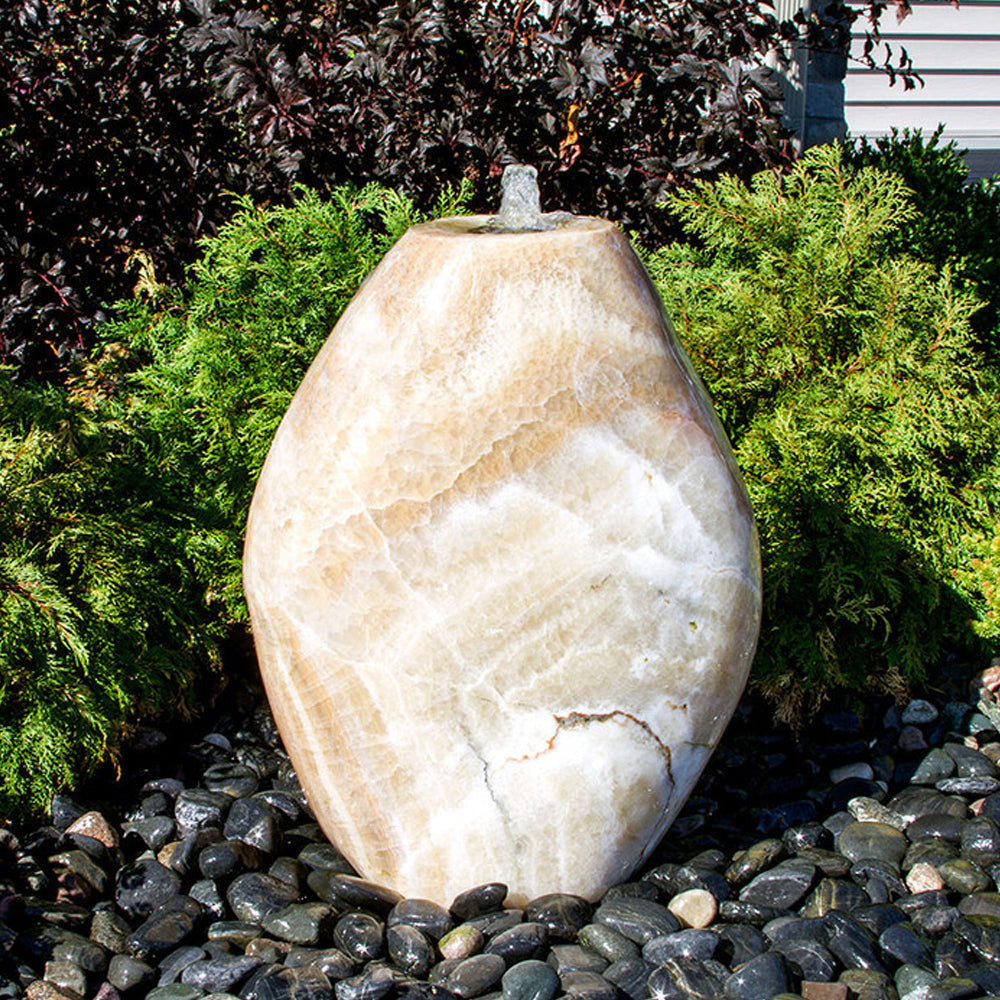 yellow onyx fountain almond-shaped