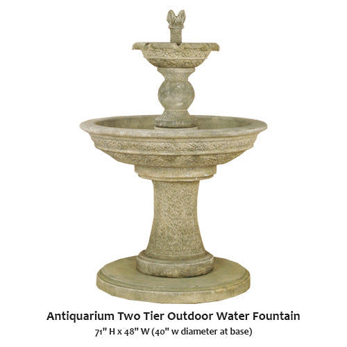 Antiquarium Two Tier Outdoor Water Fountain