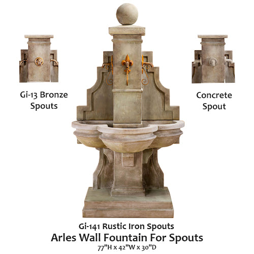 Arles Wall Fountain For Spouts