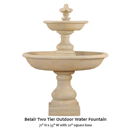 Belair Two Tier Outdoor Water Fountain