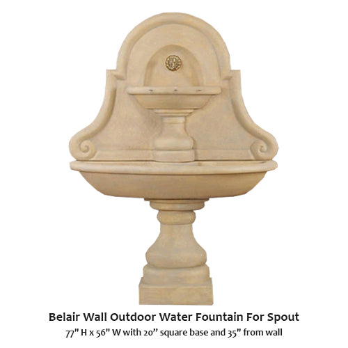 Belair Wall Outdoor Water Fountain For Spout