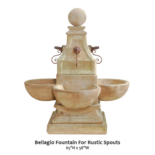 Bellagio Fountain For Rustic Spouts